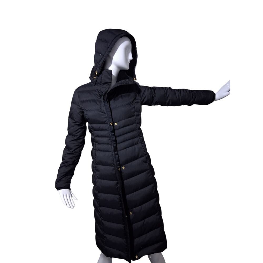 Lands' End Down Puffer Women's size XXS Long Grungecore Gorpcore Jacket Winter